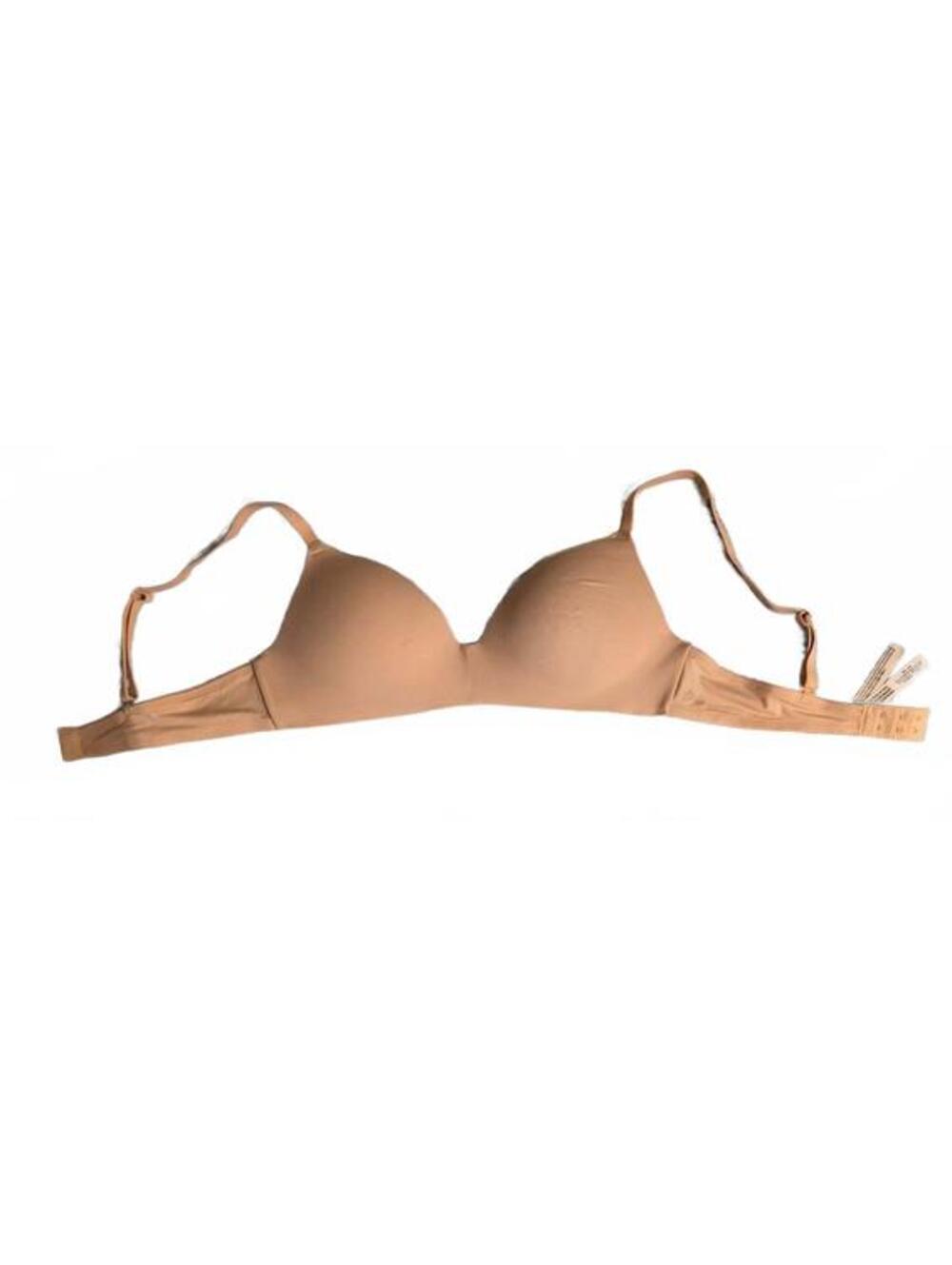PINK Women's 38B Beige Seamless Push-Up Bra with Adjustable Straps